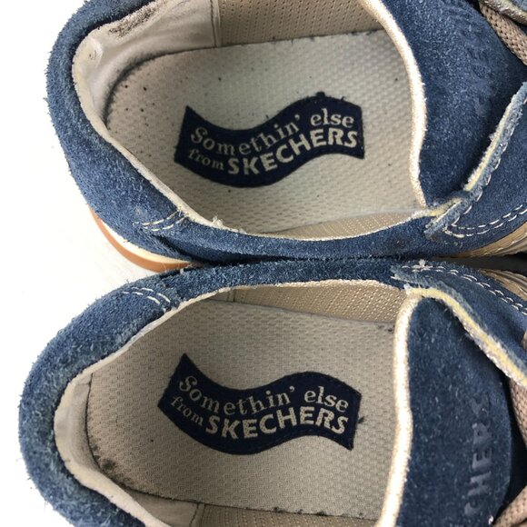 Skechers VTG Women's Size 8 90s Y2K Somethin' Else Blue Suede Sneakers 3490 - Picture 13 of 15